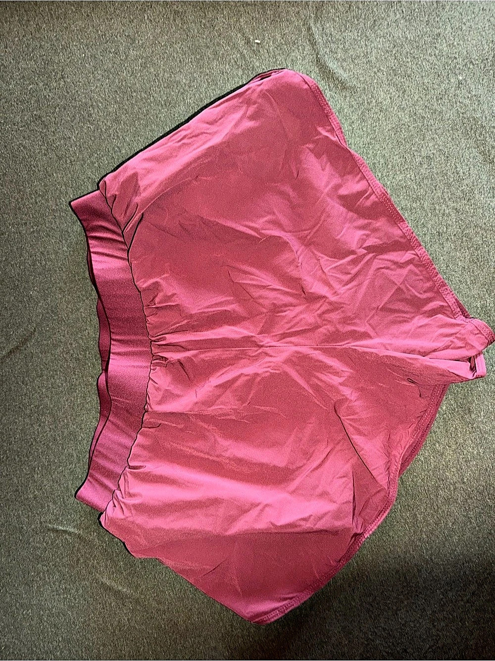 Amazon maroon running shorts.